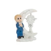 Figura para o bolo da minha primeira comunhão com ornamento de criança - 9 cm