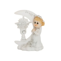 Figura para o bolo Minha Primeira Comunhão com ornamento menina - 9 cm