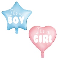 Balão de estrela azul de Baby Shower menino de 48 cm - PartyDeco