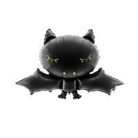 Balão XL silhueta de Morcego preto de 80 x 52 cm - PartyDeco