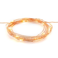 Grinalda de cobre com luzes de led brancas - 1,90 m
