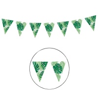 Bandeirolas de triângulos de papel de folhas tropicais - 2,00 m