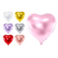 Balão de coração XL colorido 61 cm - PartyDeco - 1 unidade