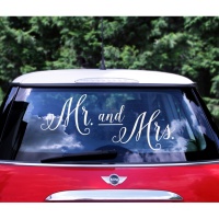 Autocolante para o carro de Mr and Mrs - 1 unidad