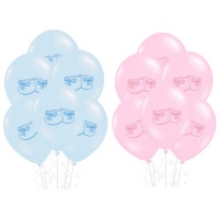 Balões de latex de botinhas azuis de 30 cm - PartyDeco - 6 unidades