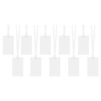 Etiquetas de oferta rectangulares brancas com fita - 10 unidades