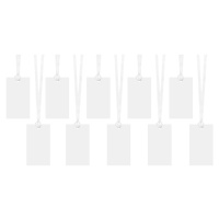 Etiquetas de oferta rectangulares brancas com fita - 10 unidades