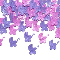 Confetes de carrinho de bebé rosa e lilás - 15g