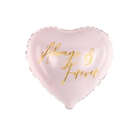 Balão coração rosa Always and Forever 45 cm - PartyDeco
