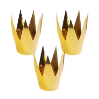 Coroas douradas de Rainha da festa - 3 unidades