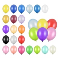 Balões de látex grená metalizado de 27 cm - 50 unidades - PartyDeco