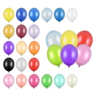 Balões de látex grená metalizado de 27 cm - 10 unidades - PartyDeco