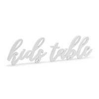 Letreiro de mesa infantil de madeira branca - 38 x 10 cm