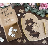 Puzzle de desejos em forma de coração com 85 peças - 45 x 35,5 cm