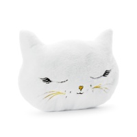 Peluche de gato branco - 40 x 29 cm