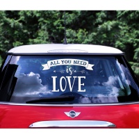 Autocolante para o carro All You Need is Love de 33 x 45 cm - 1 unidad