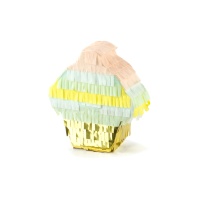 Piñata de cupcake 3D mini de 10 cm