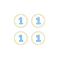 Etiquetas azuis número 1 com adesivo - 4 unidades