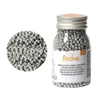 Sprinkles de pérolas prateadas médias de 100 g - Decora