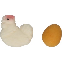 Figuras de açúcar de pintinhos e ovos - FunCakes - 12 unidades