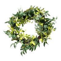 Grinalda decorativa para vela verde de 35 cm.