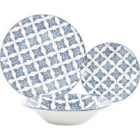 Conjunto de louça azul - 18 peças