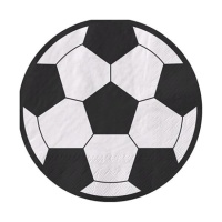 Guardanapos de bola de futebol 16,5 x 16,5 cm - 20 pcs.