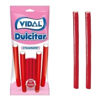 Alcaçuz vermelho de morango com recheio - Dulcitar Vidal - 90 g