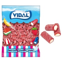 Alcaçuz vermelho morango recheado com pica pica em cubos - Dulcipica Boutique Vidal - 1 kg