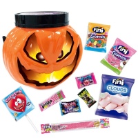 Abóbora com enfeites de Halloween - 200g