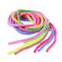 Licorice em tiras coloridas com pica pica - Fini sour laces - 85 gr