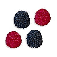 Bagas pretas e vermelhas - Bagas de gelatina Fini - 165 gr