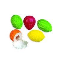 Pastilhas elásticas em forma de frutas - Fini Bubble gum fruits - 90 g