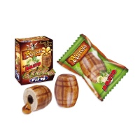 Pastilha elástica recheada com sabor a Mojito - embalagem individual - Fini Pirate barrels - 200 unidades