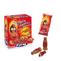 Garrafas de cola cheias de pastilhas elásticas - embalagem individual - Garrafas Fini Cola - 200 unidades