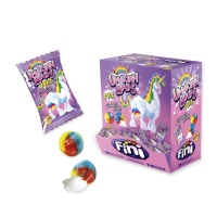 Rebuçados unicórnios com recheio de pica pica - embalagem individual - Fini unicorn balls - 200 unidades