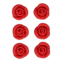 Bonecos de maçapão rosa glitter 2,5 cm - FunCakes - 6 unidades