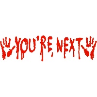 Adesivo de gel para janela 'You're Next' vermelho
