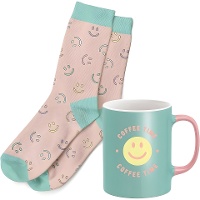Conjunto de presente com caneca e meias Smile