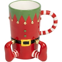 Caneca de 414 ml em formato de elfo natalino