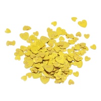 Confetti de corações dourados 15 g