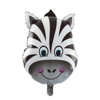 Balão de cabeça de zebra - 43 x 55 cm