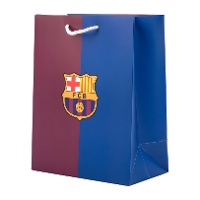 Sacola de presente 32 x 26 x 12 cm blaugrana dupla