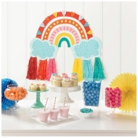 Kit Decorativo Rainbow Cloud - 41,9 x 68,5 cm