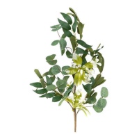 Flor decorativa verde artificial 56 cm