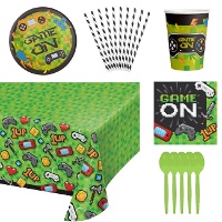 Pack festa videojogos verde - 8 pessoas