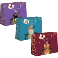 Sacola para presente 35 x 28 x 15 cm - Reis Magos - 1 unidade