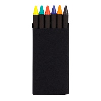 Ceras de cores em caixa negra - 6 unidades