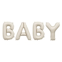 Balão letras Baby bege de 90 x 35 cm