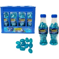 Garrafinhas em forma de refrigerante recheadas com jelly beans sabor mirtilo, 60 g - 12 unidades